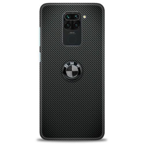 Xiaomi Redmi Note 9 Kılıf HD Baskılı Kılıf - Bmw Siyah + Tam Ekran Koruyucu