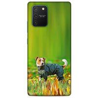 Samsung Galaxy S10 Lite Kılıf Köpek Kıyafetleri (26) Tpu Silikon Kılıf Jack Russell Yağmurluk