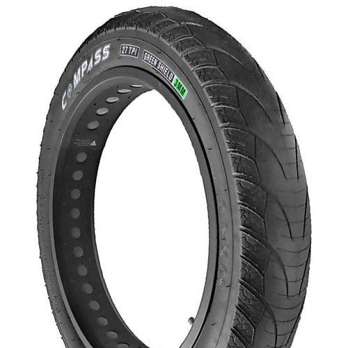 Dış Lastik Fat Bike Şehir 20x4.0 3mm Zırhlı Compass Siyah