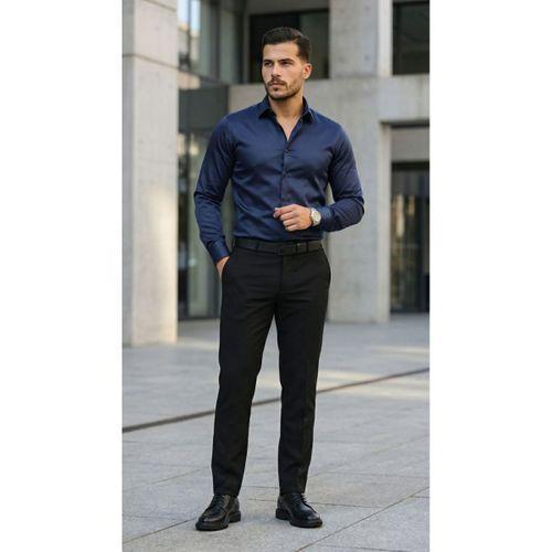 Erkek Saten Klasik Gömlek