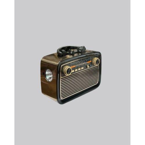 Led’li Nostaljik Bluetooth Hoparlör – Vintage Tasarım, Ahşap Doku