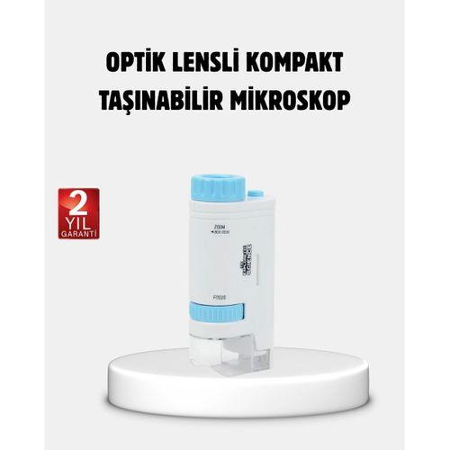 Taşınabilir Eğitim Mikroskobu 80x–200x Led Işıklı Ve Darbeye Dayanıklı