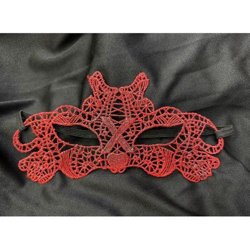 Kırmızı Dantel Masquerade Maskesi Çift Taraflı 10 No (3748)
