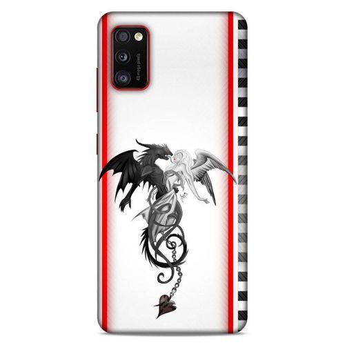 Lopard Samsung Galaxy A41 Uyumlu Kılıf Tattoo's (49) Ultra Silikon Kılıf Dragon Love