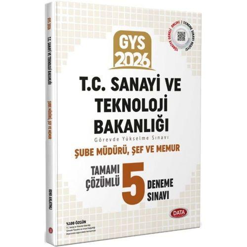 2026 GYS T.C. Sanayi Ve Teknoloji Bakanlığı Şube Müdürü Şef Tamamı Çözümlü 5 Deneme Data Yayınları