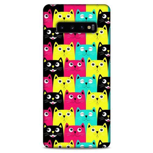 Lopard Samsung Galaxy S10 Plus Uyumlu Kılıf Kediler (40) Fit Silikon Kılıf Minnak