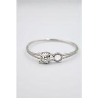 Taşlı Vip Bilezik - Gümüş