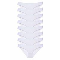 8 adet Süper Eko Set Likralı Kadın Slip Külot Beyaz