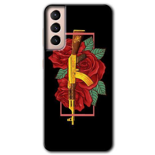 MRCİLETİSİM Samsung Galaxy S21 Plus Kılıf HD Desen Baskılı Arka Kapak + Temperli Cam - Bedel