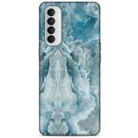 Oppo Reno 4 Pro Uyumlu Kılıf Mavi Delisi (8) Baskılı Kılıf Mermer