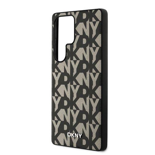 Galaxy S25 Ultra Kılıf DKNY Orjinal Lisanslı M-safe Şarj Özellikli 3D Yazılı Grid Pattern Kapak