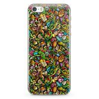 Apple iPhone 5s Kılıf Doodle Hindistan Turu Arka Kapak Koruma Desenli Full Koruyucu