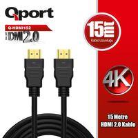 QPORT Q-HDMI152 HDMI 2.0V 4K ALTIN UÇLU KBLO 15 MT