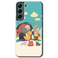 Samsung Galaxy S22 HD Baskılı Kılıf + 9D Tam Ekran Koruyucu - Kış Pikniği