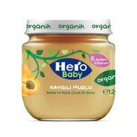 Hero Baby Hero Baby Organik Kayısı Muz Püresi Kavanoz Mama 120 Gr