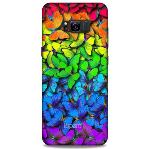 Samsung Galaxy S8 Plus Kılıf Kelebek Etkisi (4) Koruma Kılıfı Yeşil Kırmızı