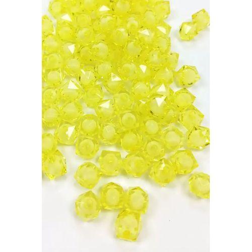 Küp Boncuk İçten Boncuklu Bileklik Çanta Boncuğu 10 mm 50 gr Sarı - BNC454
