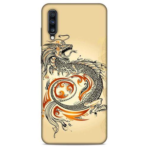 Samsung Galaxy A70s Kılıf Dragons (27) Tasarımlı Kılıf Siyah Ejderha Dövmesi