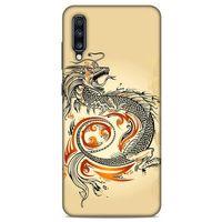 Samsung Galaxy A70s Kılıf Dragons (27) Tasarımlı Kılıf Siyah Ejderha Dövmesi