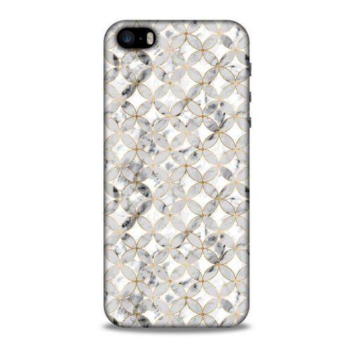 Mermer Desenli (37) Tema Silicone Cover Gümüş Gri Apple iPhone SE Kılıf