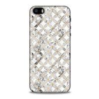 Mermer Desenli (37) Tema Silicone Cover Gümüş Gri Apple iPhone SE Kılıf