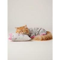 Pembe Minnie Kedi Uyku Seti | Penye Kedi Tulum ve Mini Yastık Takımı | Pamuklu | Tüy Dökülmesini Azaltır |