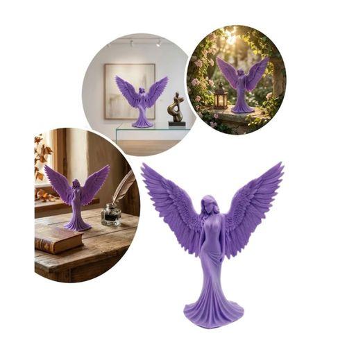 3d Lila Melek İnsan Biblo Es Dekoratif Obje