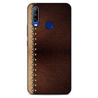 General Mobile GM 10 Kılıf Patchwork (21) Koruyucu Kapak Kahve Gold