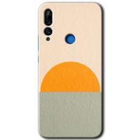 MRCİLETİSİM Huawei Y9 Prime 2019 Kılıf HD Desen Baskılı Arka Kapak + Temperli Cam - Color Wall