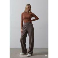 Beli Yarım Lastikli Palazzo Pantolon - Kahve