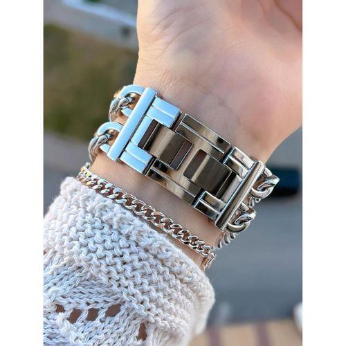 Ferrucci Zincir Tasarım 2 Yıl Garantili 3 Atm Suya Dayanıklı Kadın Kol Saati+Bileklik Z.03649.7