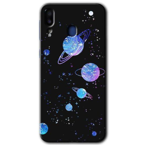Galaxy M20 Kılıf HD Desen Baskılı Arka Kapak - Samanyolu Galaksi + Kırılmaz Cam