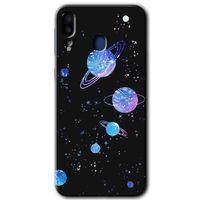 Galaxy M20 Kılıf HD Desen Baskılı Arka Kapak - Samanyolu Galaksi + Kırılmaz Cam