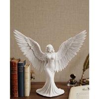 Kanatlı Melek Figürü 3d Baskı Dekoratif Heykel Biblo Ev Ofis Aksesuarı