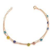 Gümüş Rose Nazar Bileklik