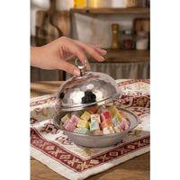 Turna Bakır Saka Yuvarlak Lokumluk 9 Cm El Dövme Nikel Turna5852-2