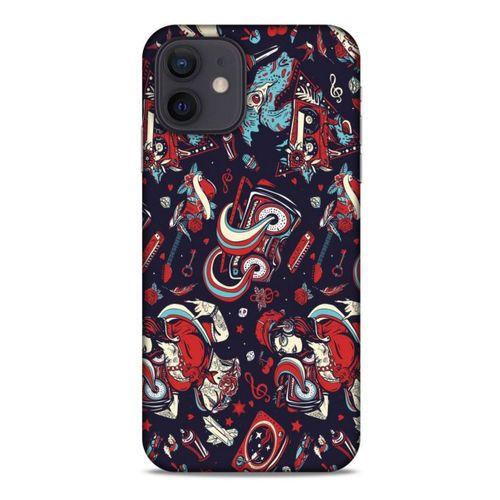 Retro (6) Desen Silikon Kılıf Renkli Apple iPhone 12 Kılıf