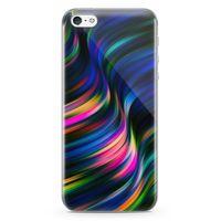 Apple iPhone 5 Kılıf Boya Dalgası Arka Kapak Koruma Desenli Full Koruyucu