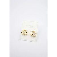 Taşlı Çoklu Görünümlü Küpe - Altın