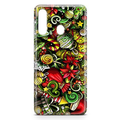 Samsung Galaxy A60 Kılıf Ev Süsleri Doodle Arka Kapak Koruma Desenli Full Koruyucu