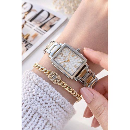 Wesse Elite Çelik Kordon Kararmaz Renk Atmaz Bayan Kol Saati 30Mt Suya Dayanıklı+Bileklik BLS1149.05