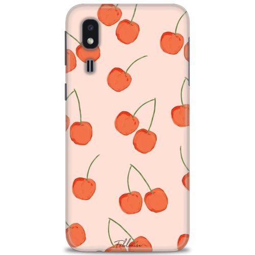 Samsung Galaxy A2 Core Kılıf HD Baskılı Kılıf - Büyük Kirazlar + Tam Ekran Koruyucu