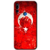 MRCİLETİSİM Huawei Y9 Prime 2019 Kılıf Kapak - Albayrak 2 +Hayalet Ekran Yandan Gözükmez