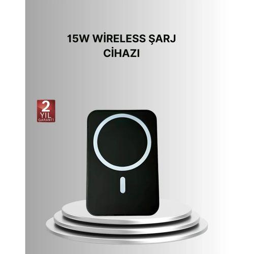 360° Döner Başlıklı Magsafe Araç Telefon Tutucu 15w Güvenli Kablosuz Şarj