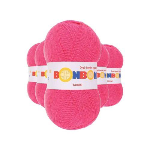 5 Adet Kristal El Örgü Lif İpi Orkide Pembe 98319 - bonbon mudanis