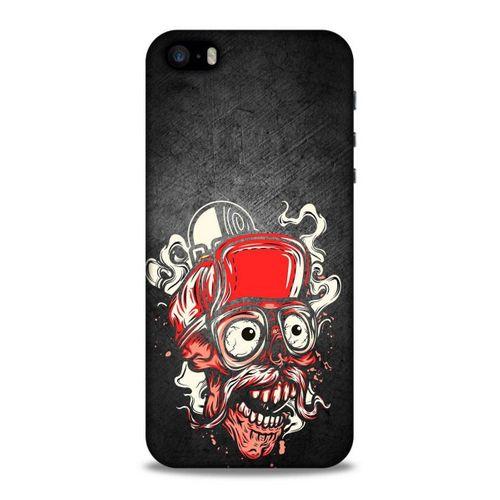 Lopard Apple Iphone 5S Uyumlu Kılıf Tattoo's (5) Koruma Kabı Kırmızı Siyah