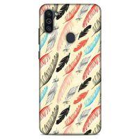 Samsung Galaxy M11 Kılıf Desenli Özel Seri Tüyler (48) Bumper Kılıf