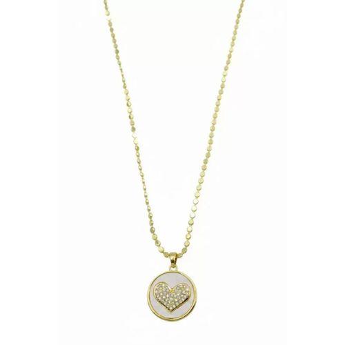 Ezme Zincir Kalp Kolye - Altın