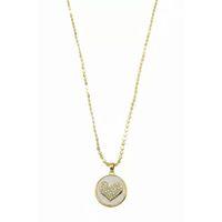 Ezme Zincir Kalp Kolye - Altın