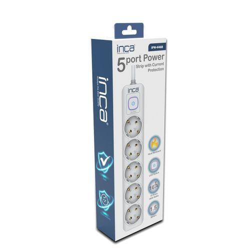 Inca Ipw-44gb 5li Akım Korumalı Led Tuşlu Priz 1,5m Beyaz